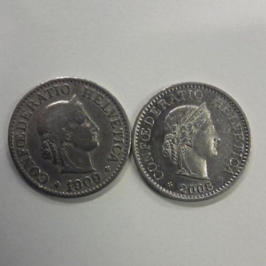 ۱۰۰ سال ثبات اقتصادی در سوئیس!.. هر دوى این سکه‌ها هنوز هم پول رایج سوئیس هستند